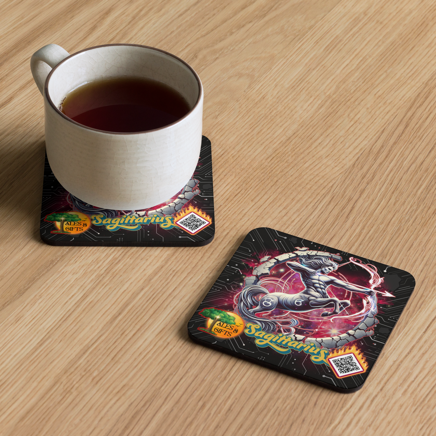 Sagittarius Cork-back Coaster (4 pieces)