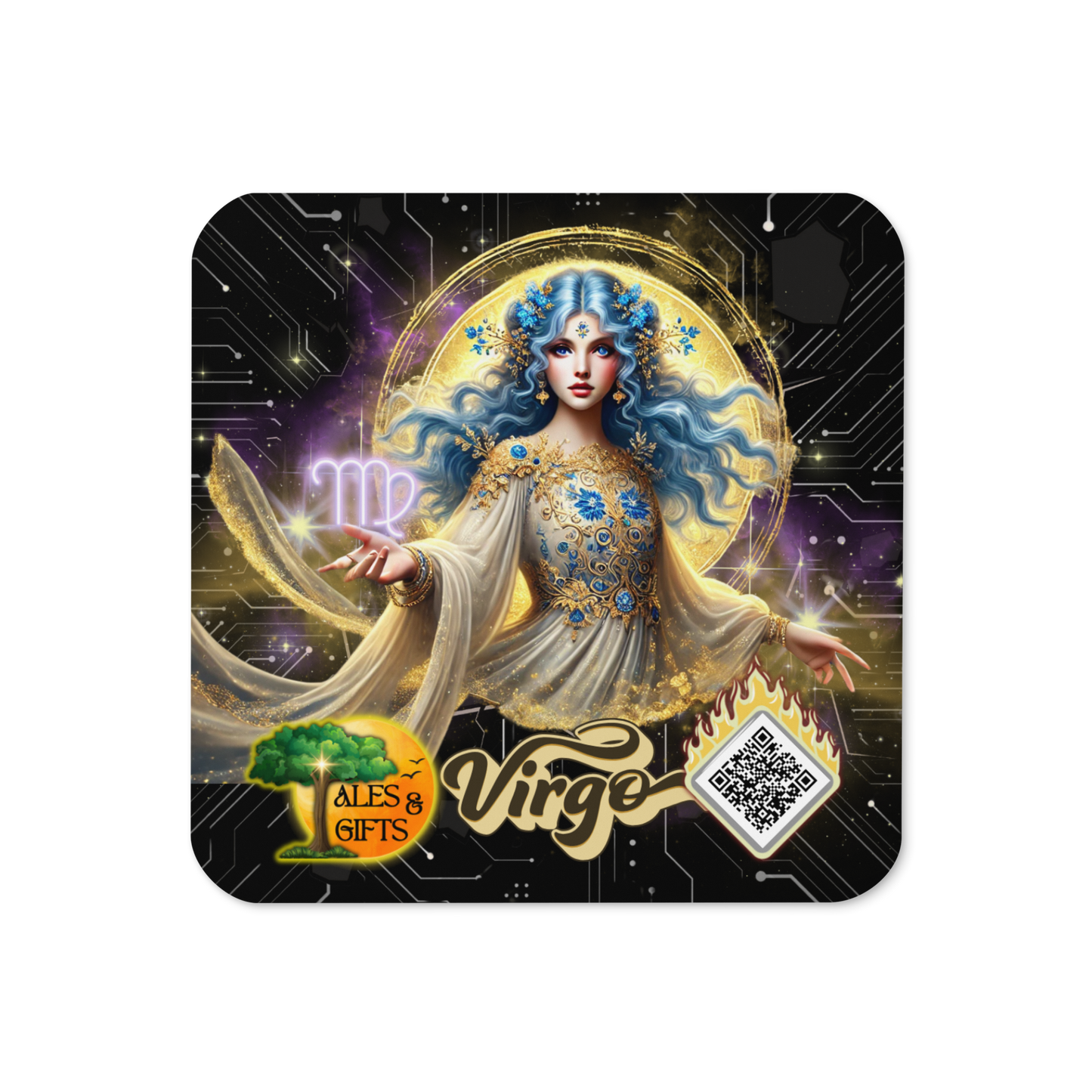 Virgo Cork-back Coaster (4 pieces)
