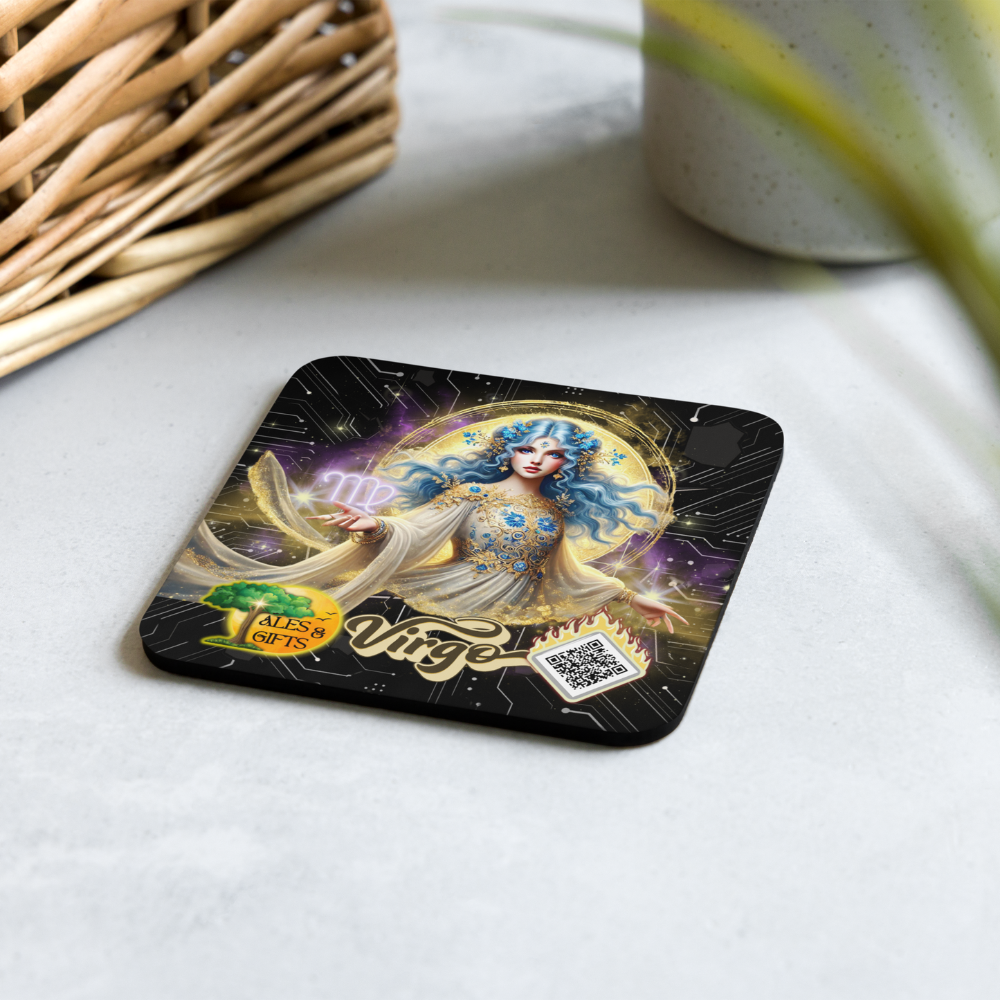 Virgo Cork-back Coaster (4 pieces)