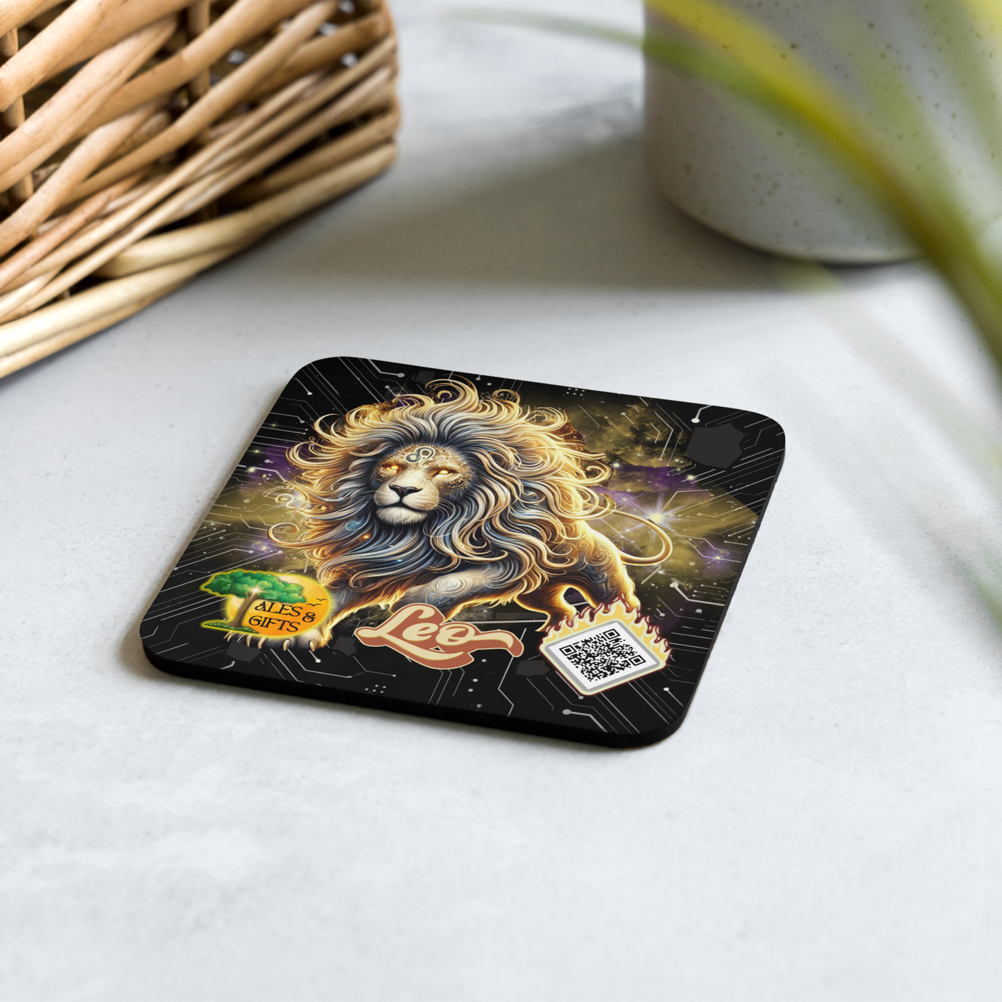 Leo Cork-back Coaster (4 pieces)