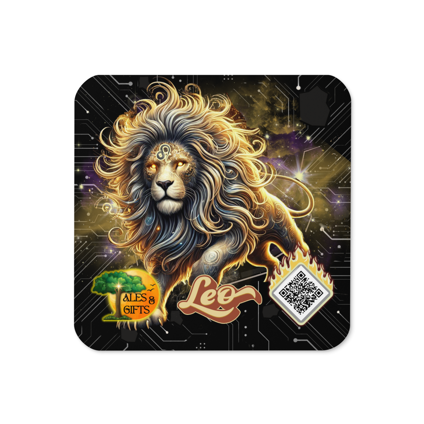 Leo Cork-back Coaster (4 pieces)