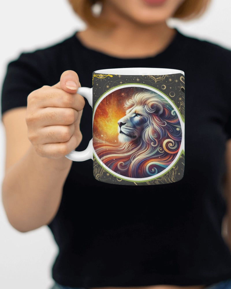 Leo, The Majestic Lion of the Zodiac coffee mug 11 oz