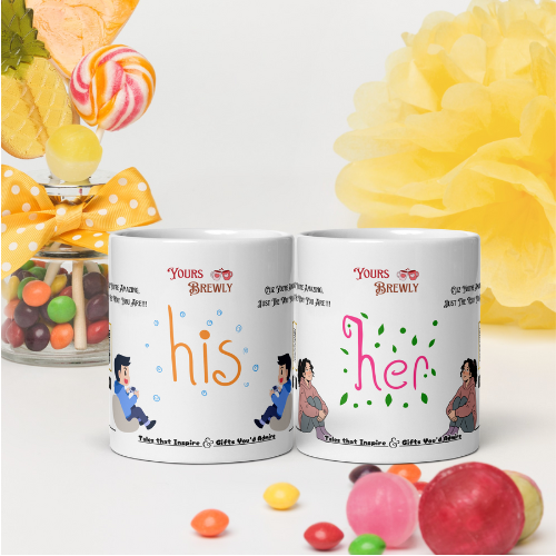 HIS and HERS Personalized Valentines Day Mugs