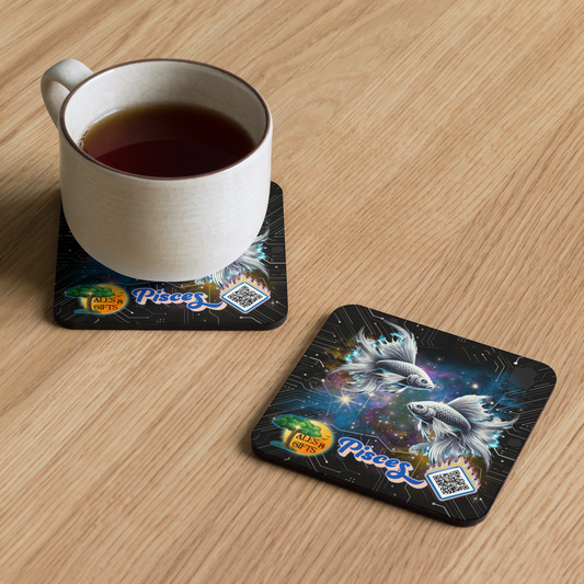 Pisces Cork-back Coaster (4 pieces)