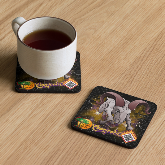 Capricorn Cork-back Coaster (4 pieces)
