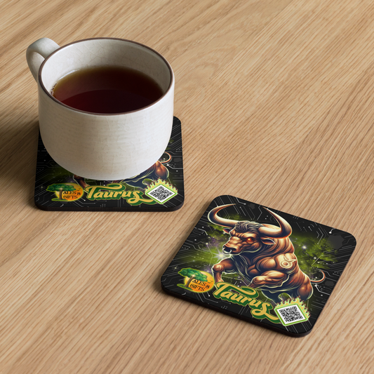 Taurus Cork-back Coaster (4 pieces)