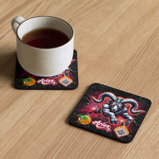 Aries Cork-back Coaster (4 pieces)